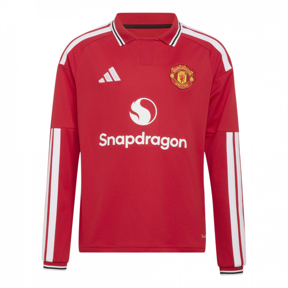 adidas Manchester United FC 2026/27 Youth Long Sleeve Home Jersey